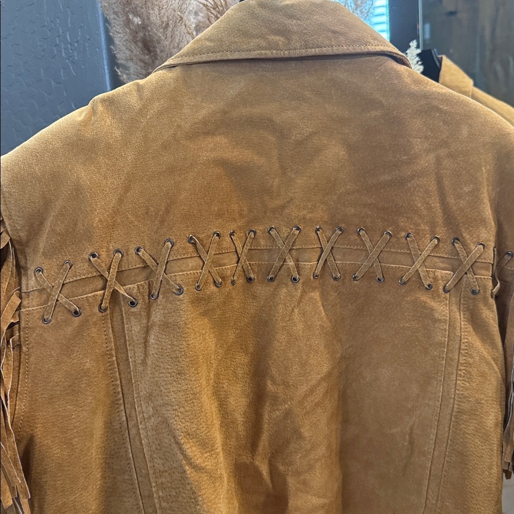 VTG Men’s EXCELLED FRINGE SUEDE LEATHER JACKET LG - Picture 10 of 14